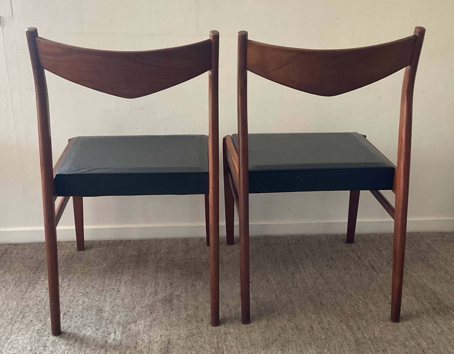 Pair of Scandinavian teak chairs, 1960s