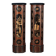 Pair of pedestal columns in chinoiserie style