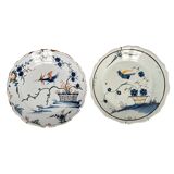2 Plates in Nevers Earthenware (known as La Rochelle) | Bird | 18th century