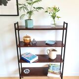 Brutalist shelf in metal and formica 1950s