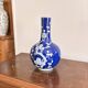 Ancient Blue Peking Bottle Vase China Chinese Prunus Flowers Qianlong