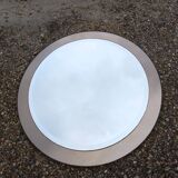 Double mirrors stacked round Fontana arte design Italy vintage