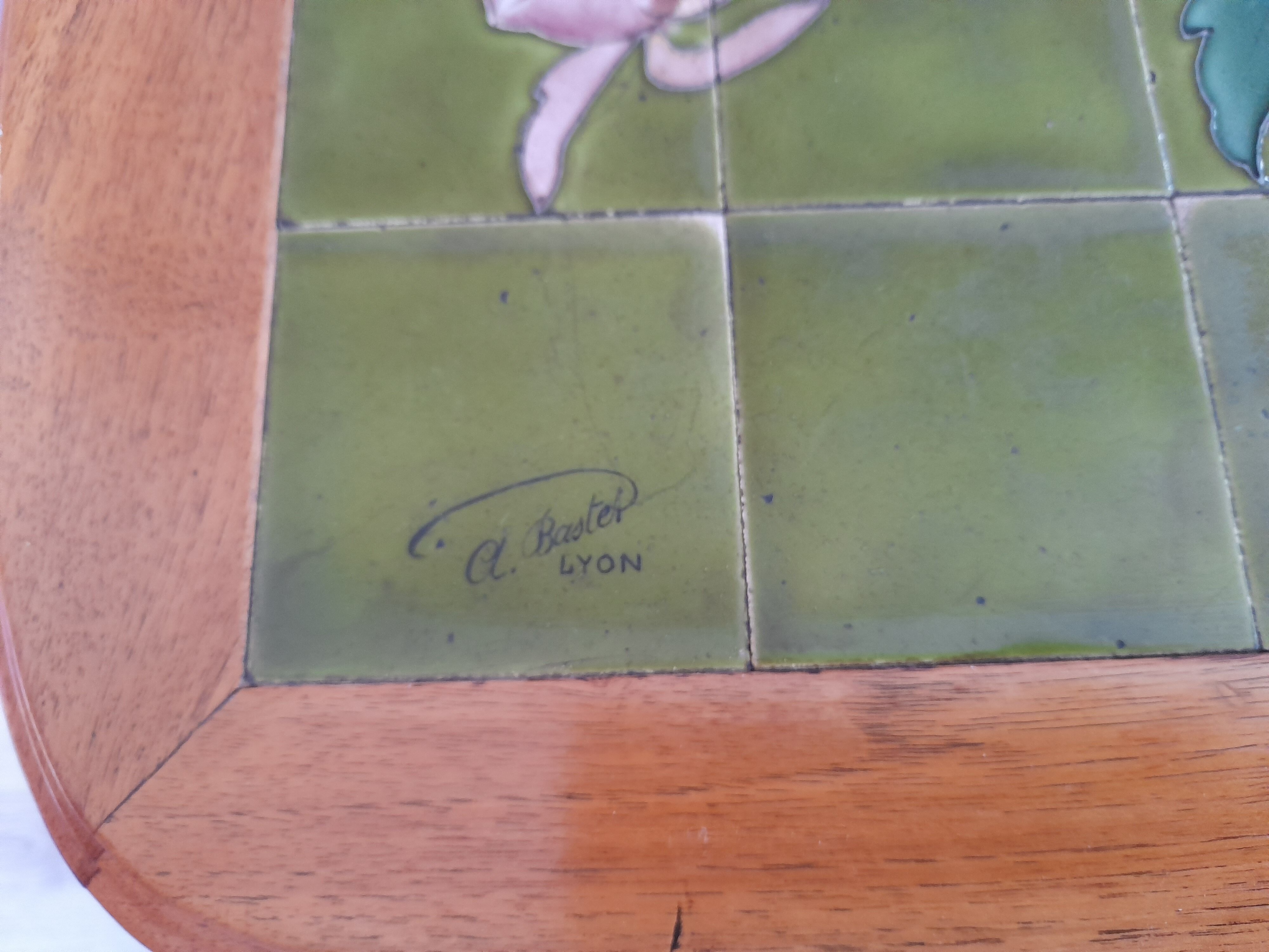 Art Nouveau period table signed by Bastet