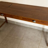 Double bureau vintage en chêne des années 50