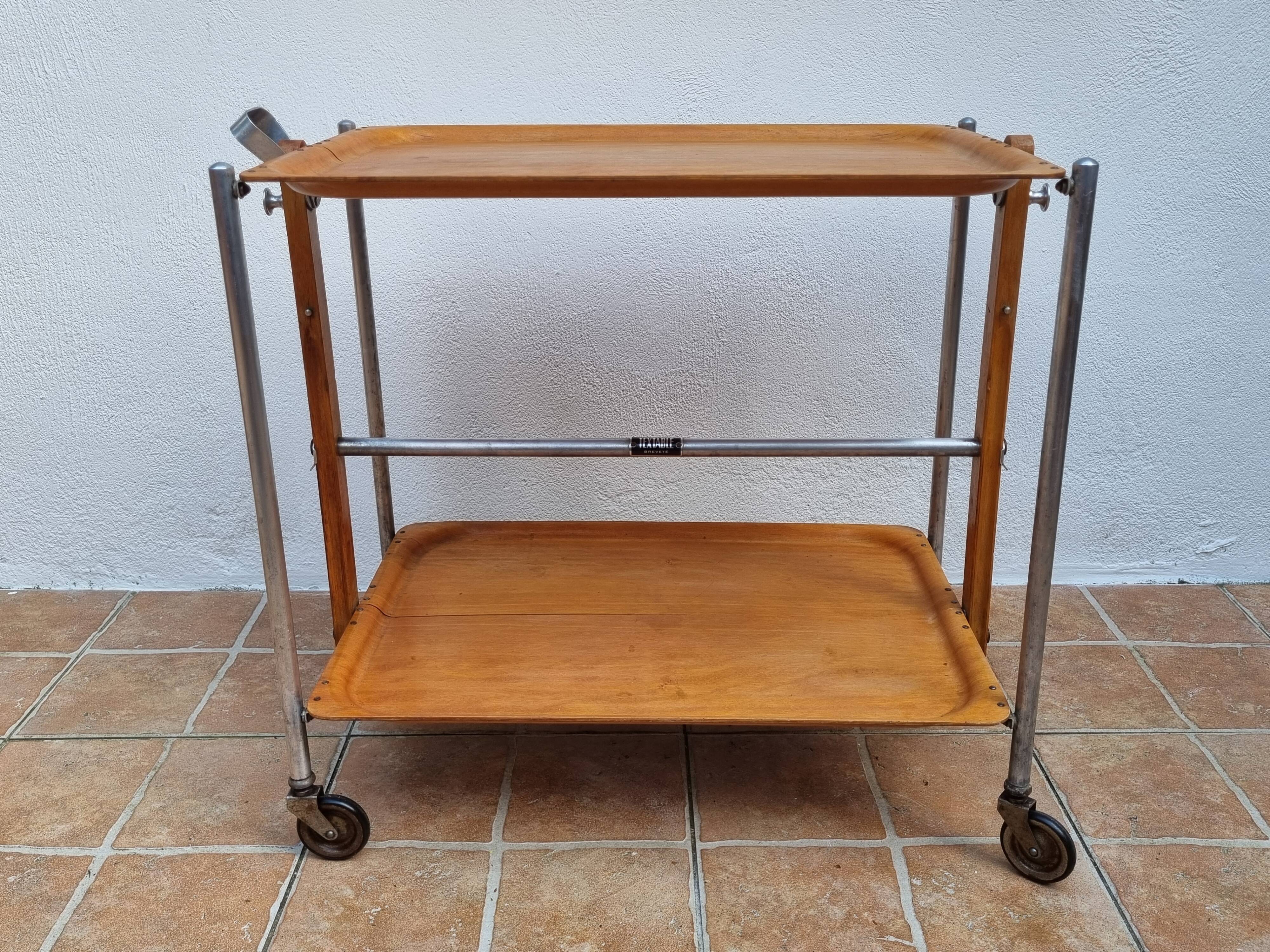 Desserte pliante vintage Textable, années 60