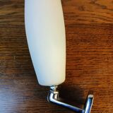 Adjustable wall light in opal glass and chrome-plated metal, Italy, ve