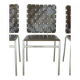 Leather and chrome dining chair