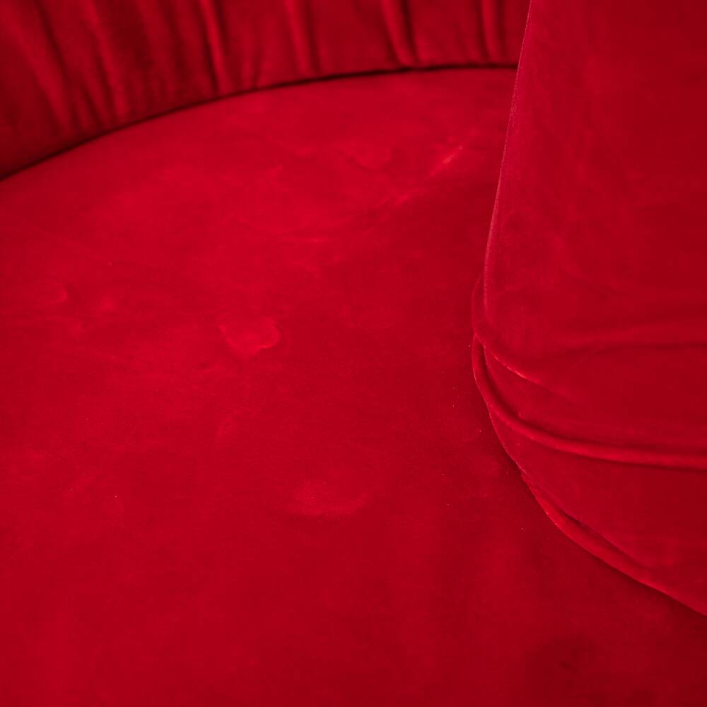 Red velvet Tatlin Sofa by Edra Italy