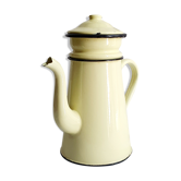 Vintage yellow enamelled coffee maker