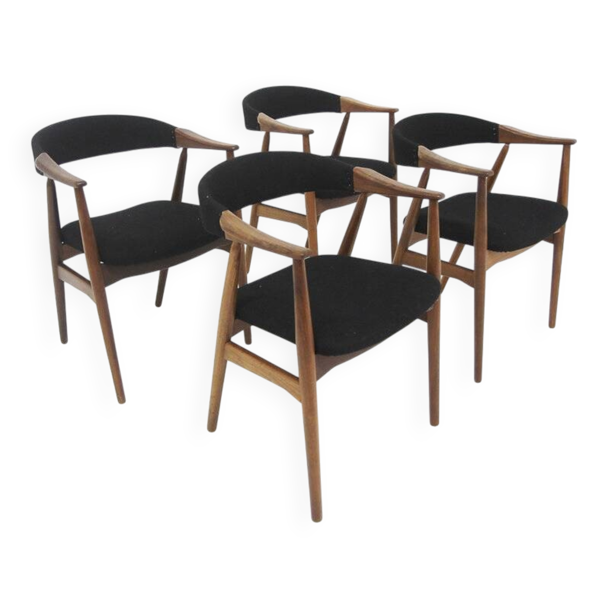 Set of 4 teak chairs, Thomas Haslev, Farstrup Møbler, Denmark, 1960