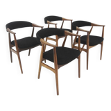 Set of 4 teak chairs, Thomas Haslev, Farstrup Møbler, Denmark, 1960