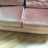 Sofa 2 places in pink velvet