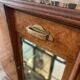 Art Deco wooden sideboard with mirror and marble
