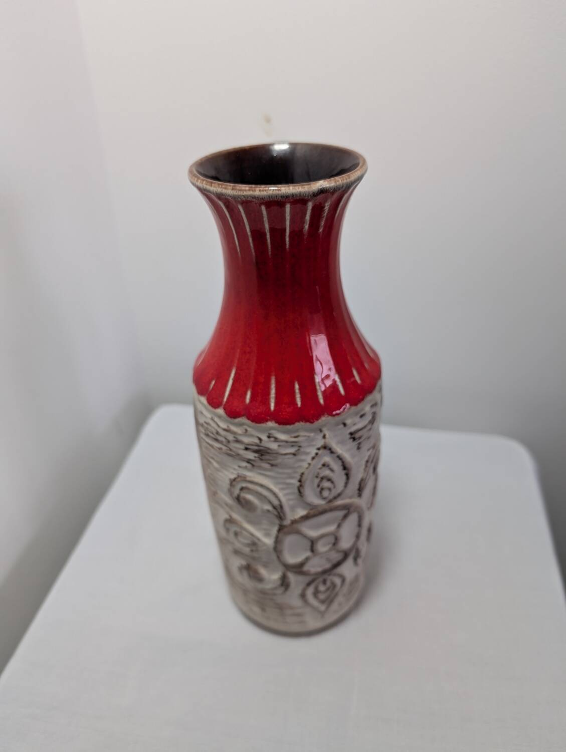 Vase Bay Keramik West Germany red vintage 70s - model 68/25