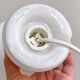 Lampe de table en verre blanc vintage, lampe champignon