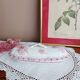 Soap dish, comb holder, ironstone, BFK, Lilac