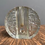 Glass Bud Vase, Walther Solifleur, Iceberg, Crystal, Glass Vase, Designed Heiner Dusterhaus, 1960s