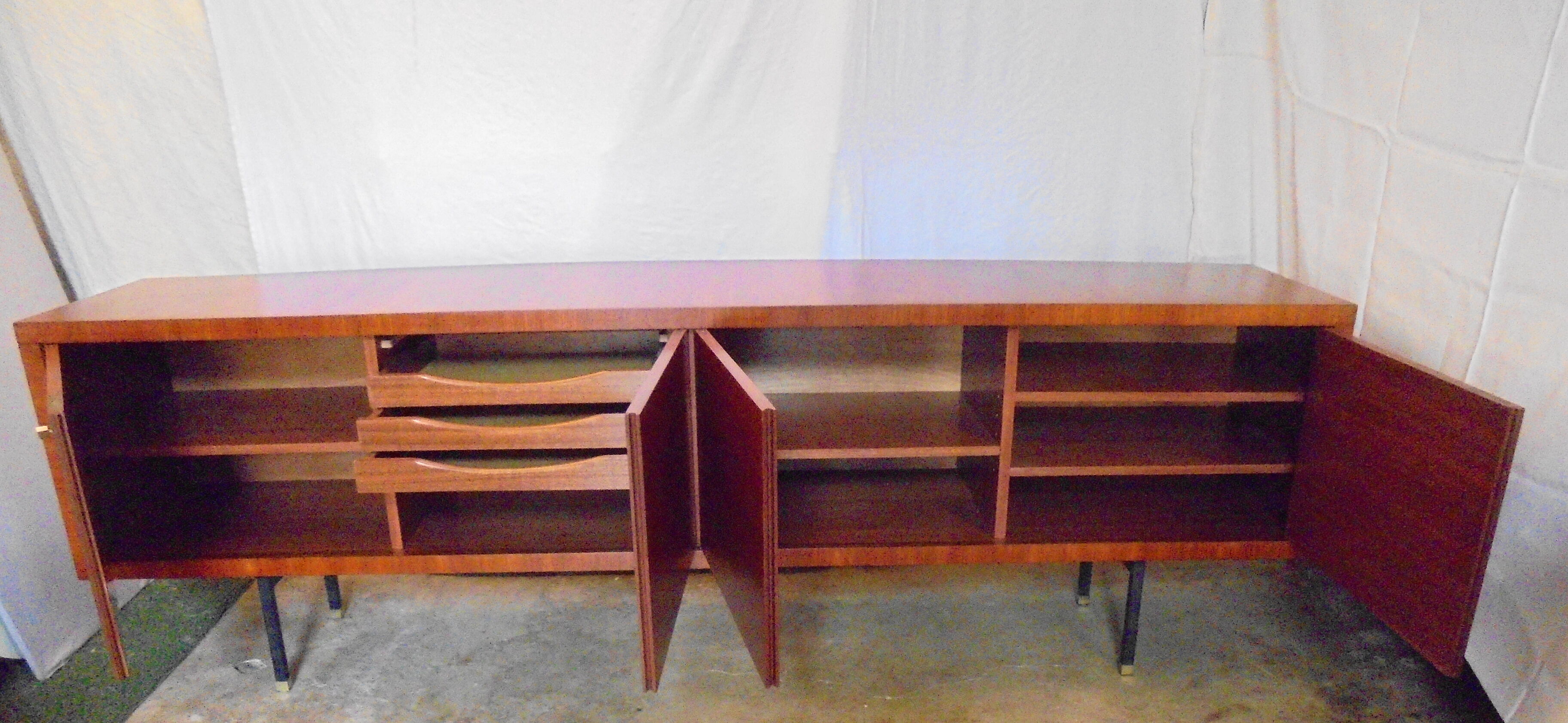 Mahogany enfilade by Paul Geoffroy for Roche Bobois of the 60s