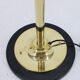 1980s Brass and Glass Floor Lamp, Restored