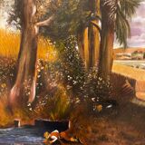 Landscape canvas painting