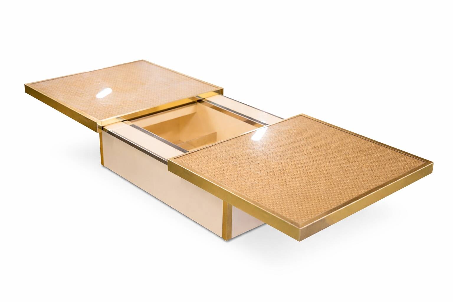 Coffee table bar Maison Lancel in the style of Willy Rizzo 1970.