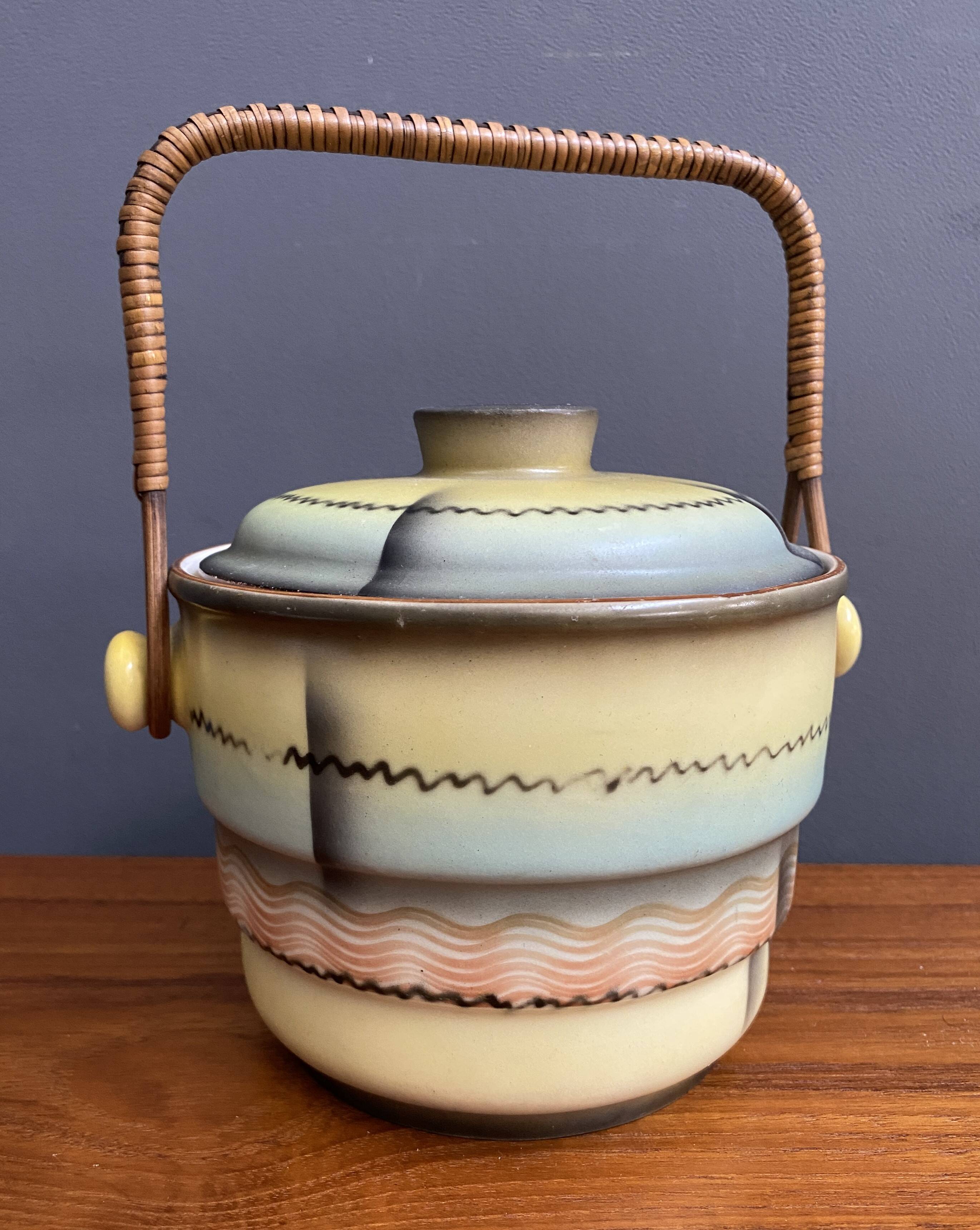 Art deco ceramic candy or cookie jar