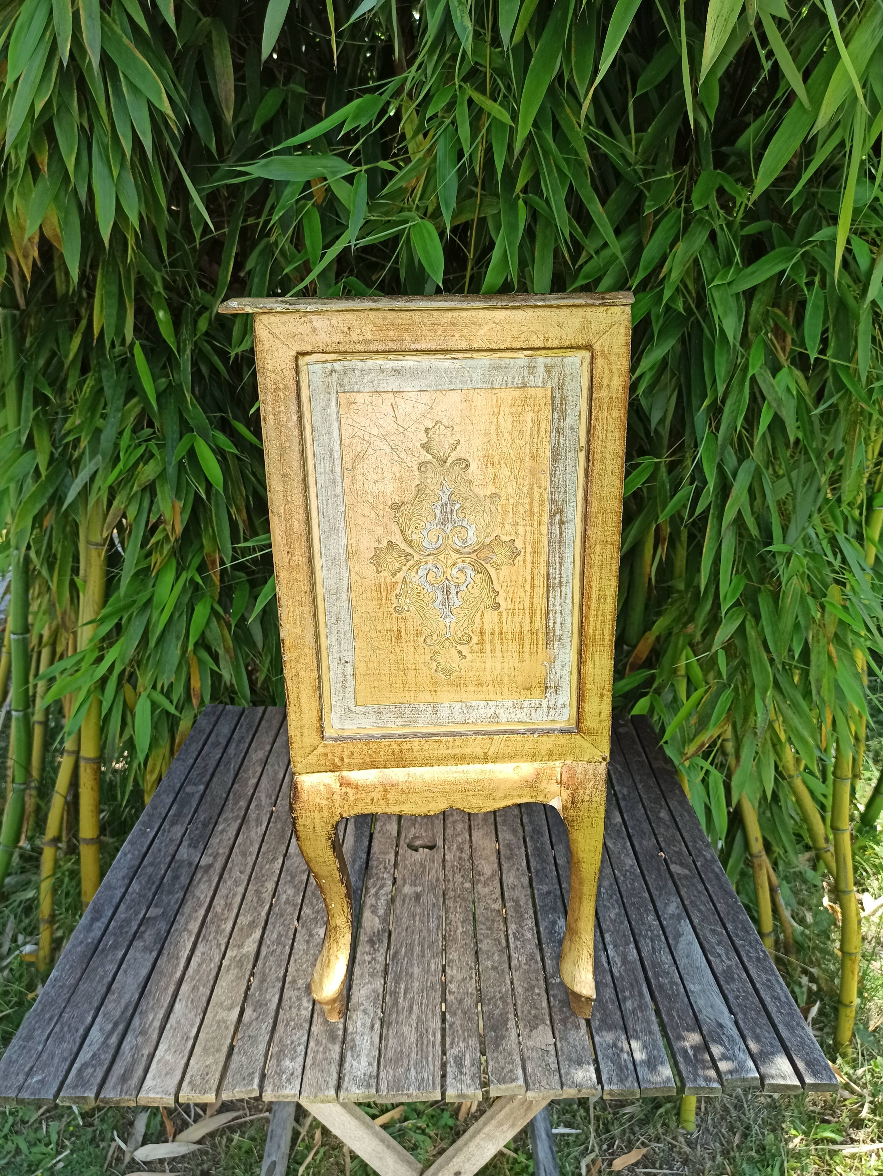 Golden Florentine chest of drawers Hollywood Regency style 60s