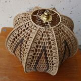 Tri-color rafia pendant vintage pattern year 70