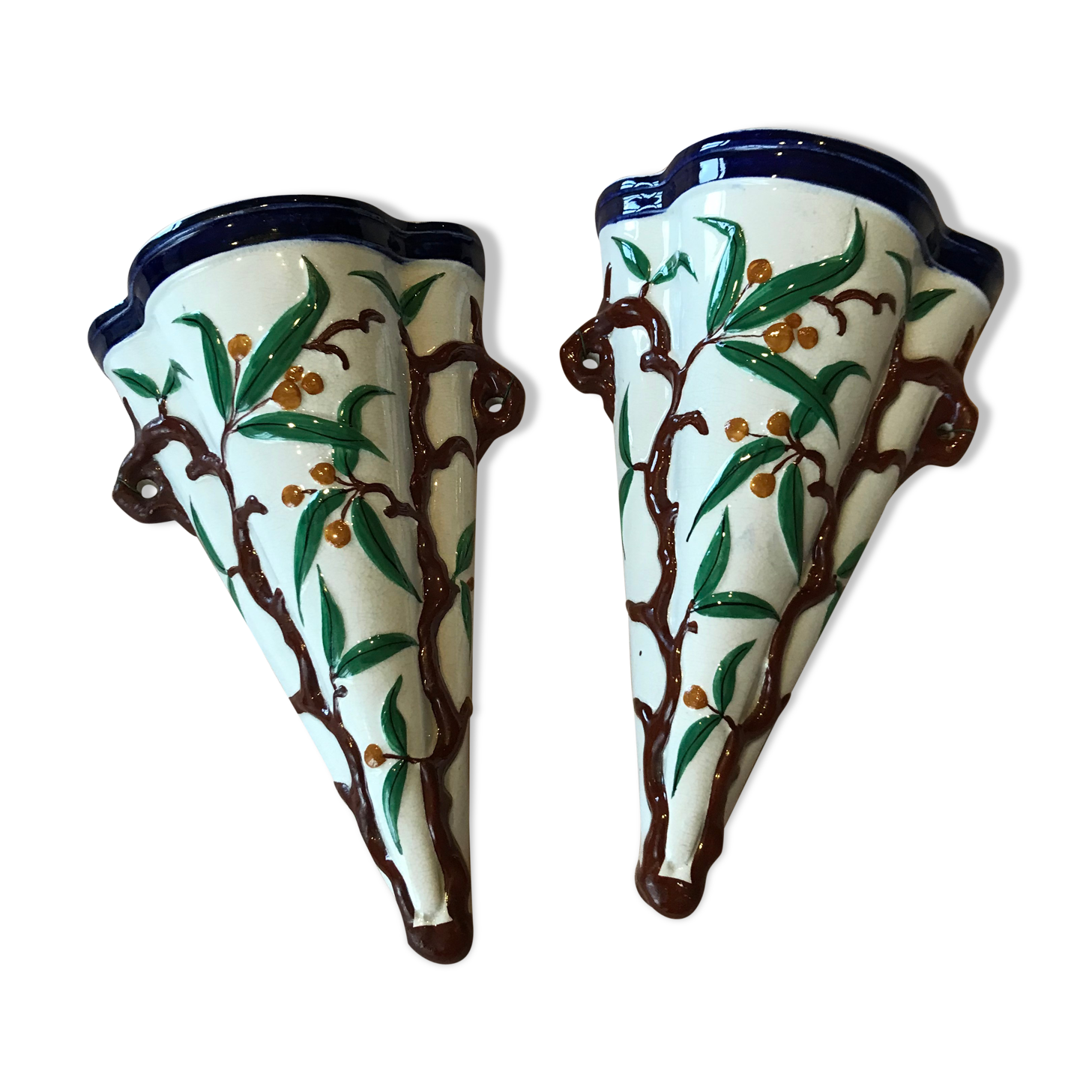 Pair of vases applied