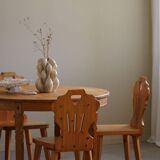 Set of 6 pine chairs