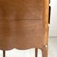 Louis XV style cherry wood bedside table with cabriole legs