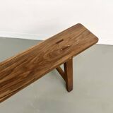 Antique bench in solid walnut