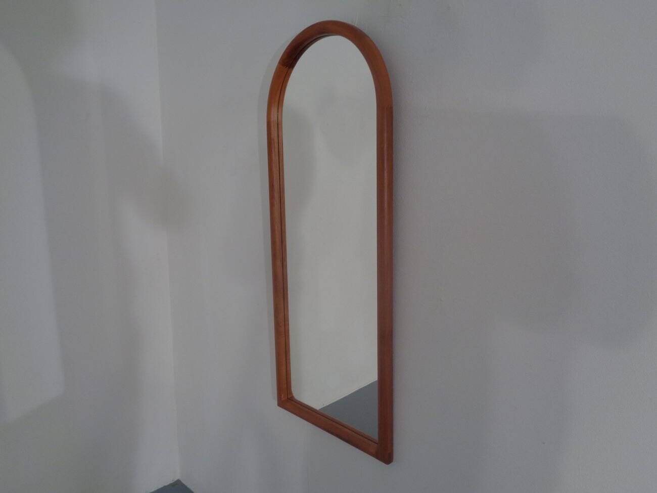 Large Cathedral Teak Mirror by Kai Kristiansen for Vildbjerg Møbelfabrik, 1960s