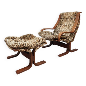 Vintage Siesta lounge chair & ottoman