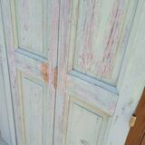 Set of shutters / 4 patinated woodwork elements 168 cm ep 1940