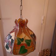 Tiffany-style stained glass pendant light