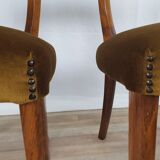 Set of two padded chamber armchairs
