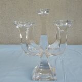 Paire de chandeliers en cristal Villeroy