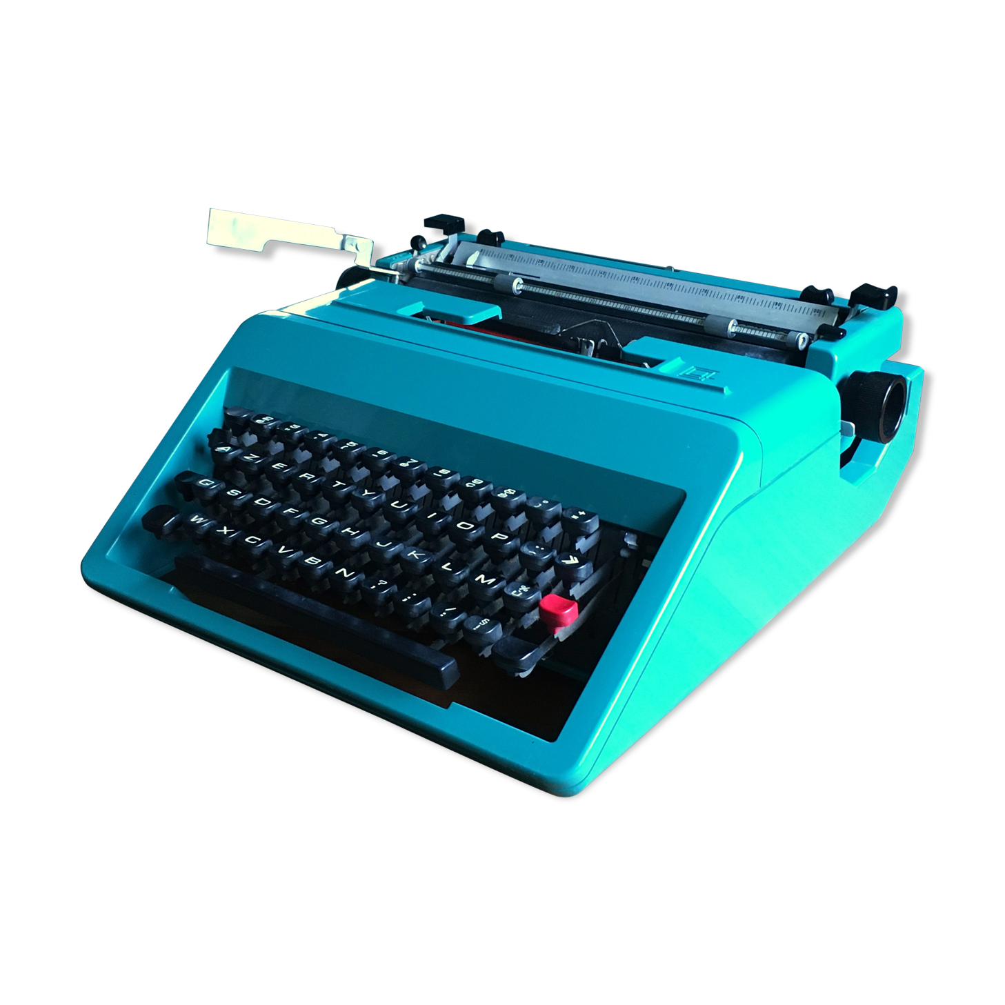 Machine à écrire vintage vert émeraude Olivetti Studio