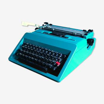 Machine à écrire vintage vert émeraude Olivetti Studio