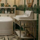 Baignoire Art Deco 1930 et vidoir