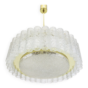 Lustre à tubes en verre