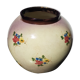 Vallauris ball vase Jerome Massier vintage painted flower decor