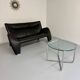 Old 2/3 seater lounge sofa designed by Jan Armgardt for Leolux in black leather