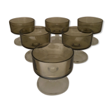 Glasses or cups amber glass 70s