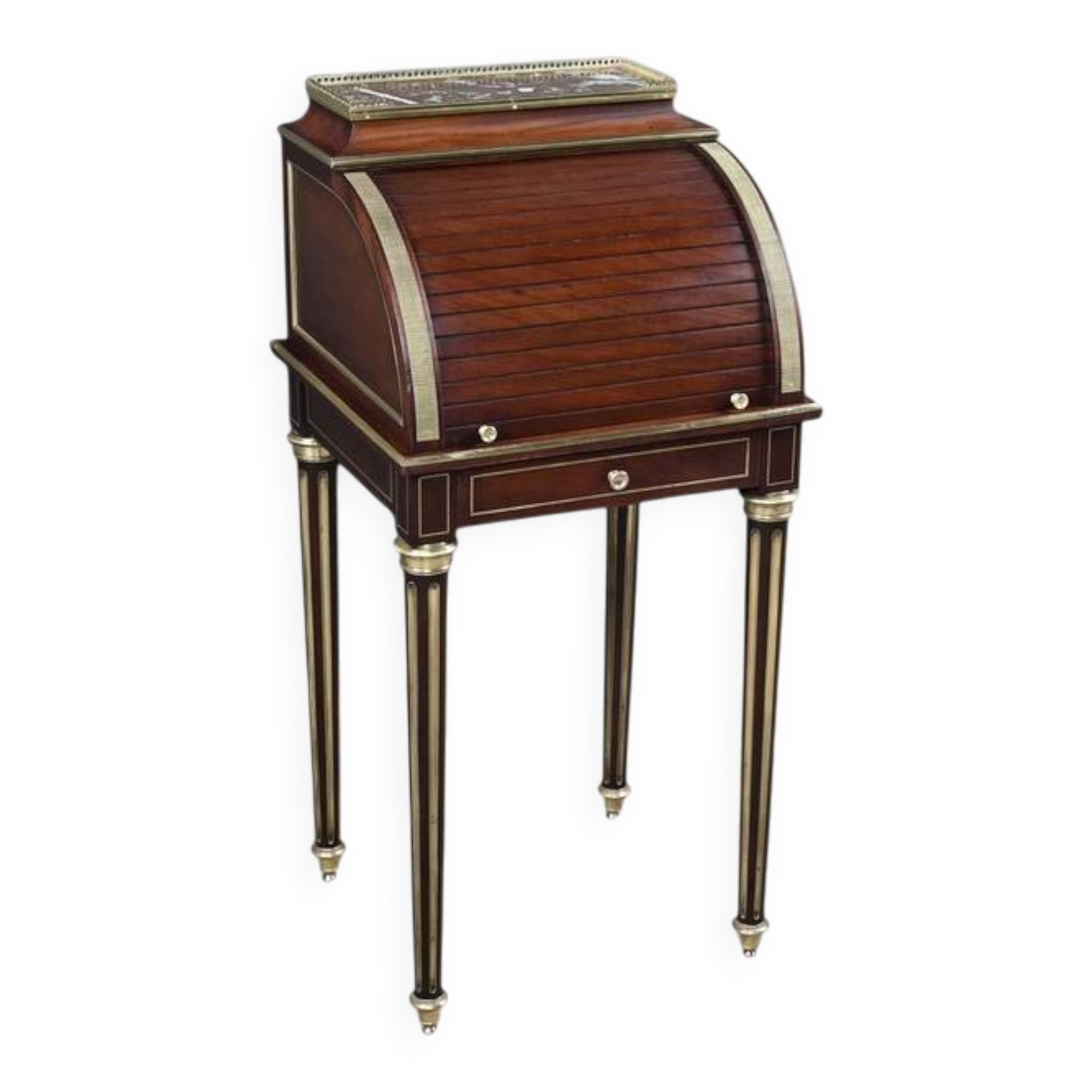 Small mahogany living room furniture, Louis XVI style – 2nd half of the 19th century.