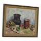 Original Swedish oil on panel "Still Life" vintage and framed.