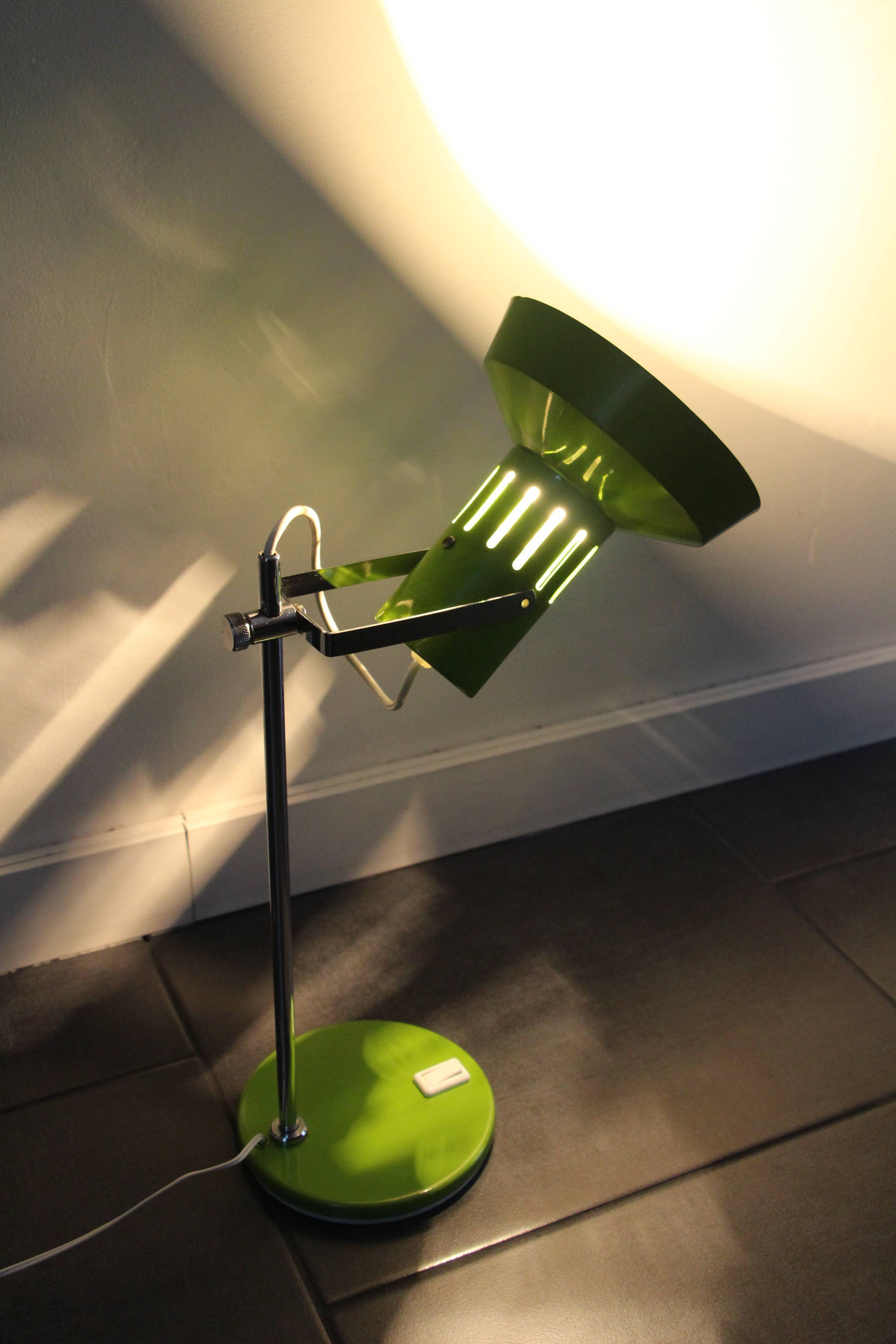 Vintage green desk lamp 70's
