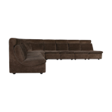 Canapé modulaire Walter Knoll en velours brun
