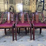 Suite de 6 chaises gondoles de style Art Déco